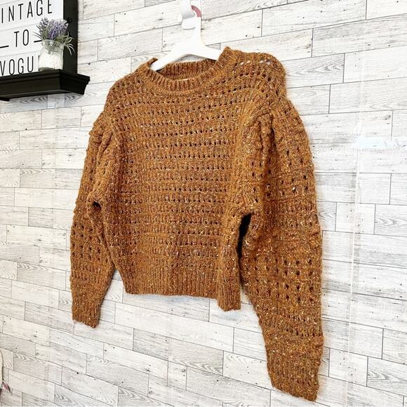 UNIVERSAL THREAD Brown Cropped Crewneck Sweater, M, NWT! - Picture 5 of 10